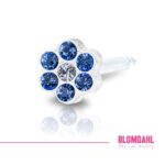 Blomdahl Kolczyk Daisy sapphire/crystal 1 szt.
