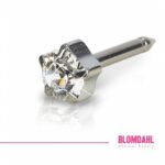 Blomdahl Kolczyk Titanium silver tiffany 4mm