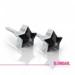 Blomdahl Kolczyki Star 6mm Jet para