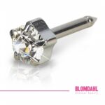 Blomdahl Titanium Tiffany , crystal 5mm
