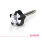 Blomdahl Kolczyk Black Titani. Tifany crystal 1szt