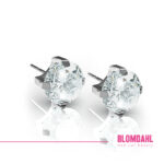 Blomdahl Kolczyki Tiffany 5mm cz White  para