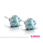 Blomdahl Kolczyki flower 6mm aquamarine para (B)