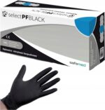 Rękawiczki nitrylowe b/p S czarne 100szt