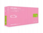 Rękawice nitrylowe bezpudrowe NITRYLEX PINK S PROM