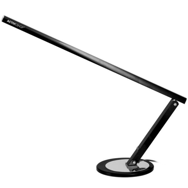 Lampa na biurko slim czarna świetlówka