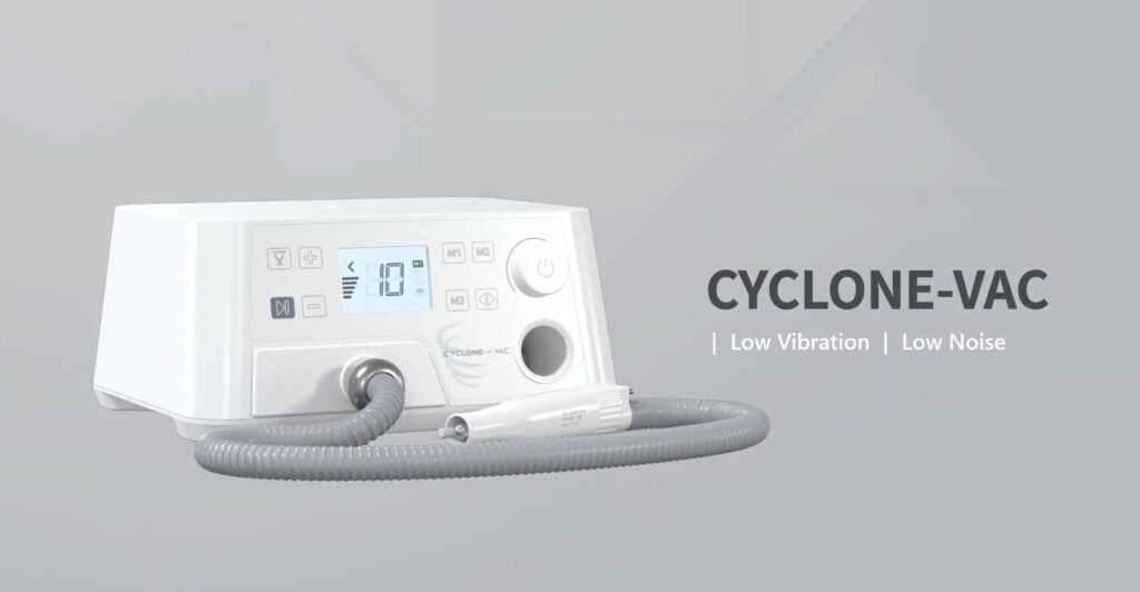 Nail drill Cylone-vac low vibration low noise