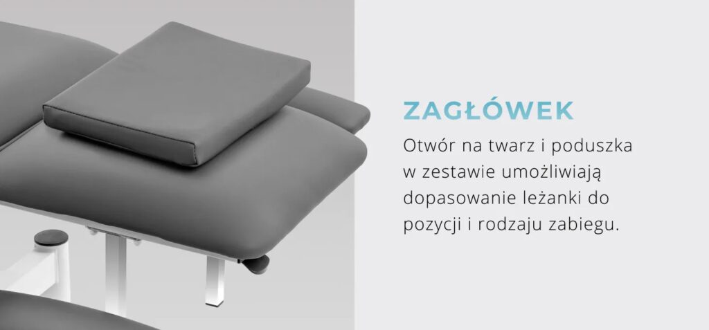 zagłówek z otworem i poduszka