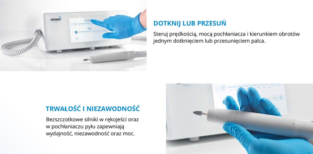 kontroluj predkosc i moc dotykiem